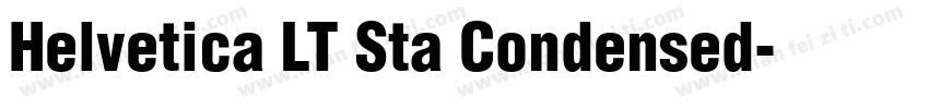 Helvetica LT Sta Condensed字体转换